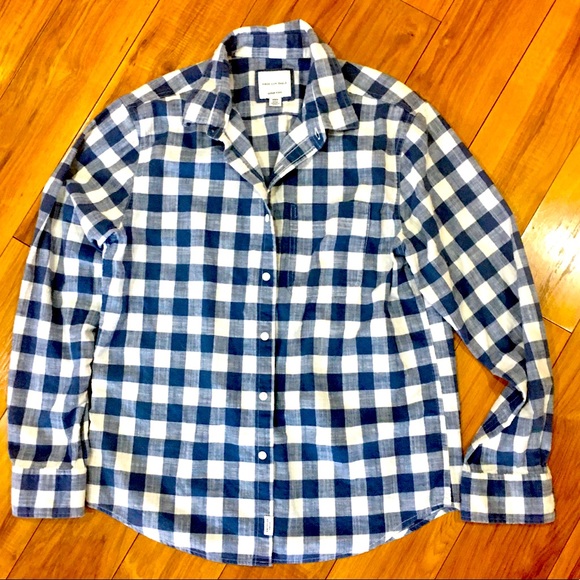 AEO American Eagle blue checkered lumberjack shirt top - super soft style - Picture 1 of 2
